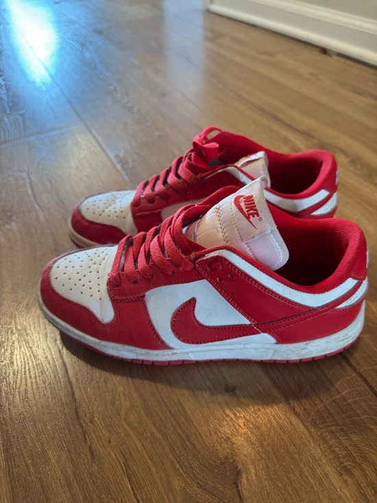 Nike Shoes - Nike Kids Red and White Low-Top Sneakers